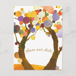 Boho Style Liebe Trees Wedding Save the Date Ankündigungspostkarte