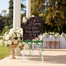 Boho Style mit Gold Star Wedding Willkommenszeiche