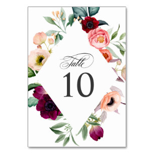 Boho Style Rustikales Elegantes Hochzeitsblumenrah Tischnummer
