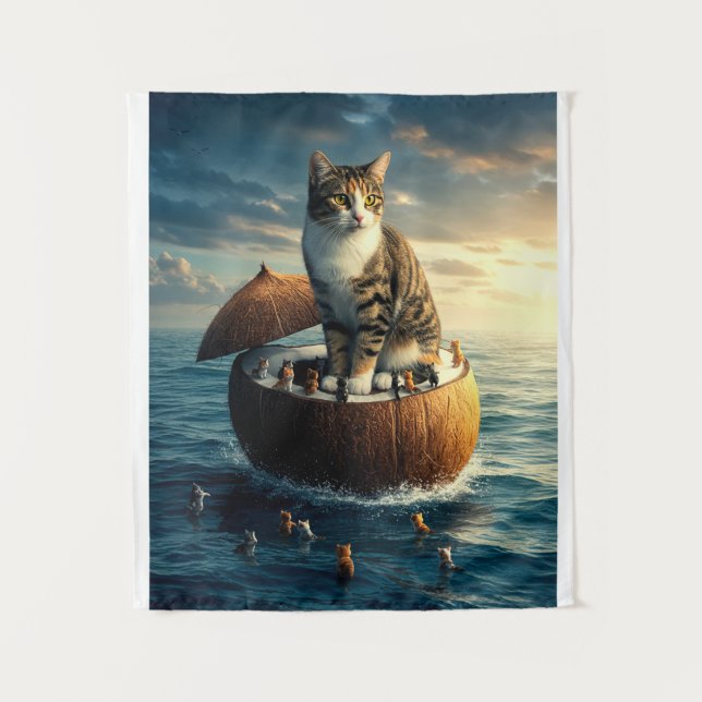 Boho Style Tapestry - Minimalistische Wall Art & B Wandteppich (Vorderseite)