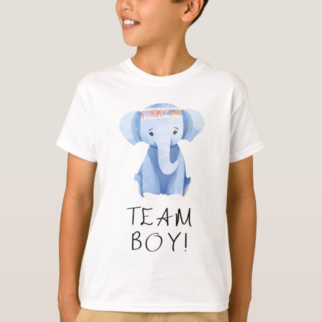 Boho Style Team Boy Team Girl Gender Reveal Party T-Shirt (Vorderseite)