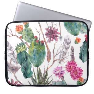 Boho Style, Vintag Cactus Watercolor. Laptopschutzhülle