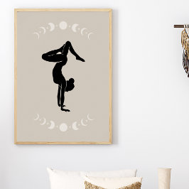 Boho Style Yoga Pose Art Poster