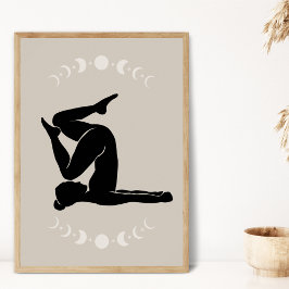 Boho Style Yoga Pose Yoga Poster