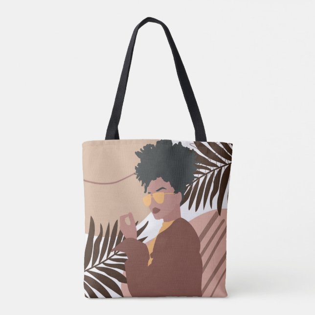 Boho Stylin Modern Tote Bag Tasche (Rückseite)