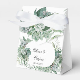 Boho Succulent Greenerity Wedding Geschenkschachtel