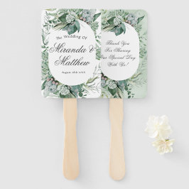 Boho Succulent Greenerity Wedding Vielen Dank Fächer