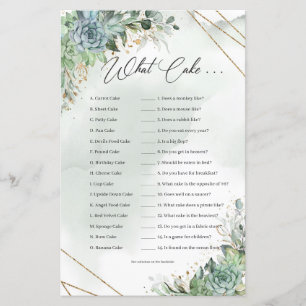 Boho succultus eucalyptus gold frame Was Cake