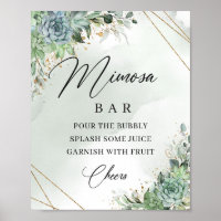Boho succultus eucalyptus gold mimosa Bar