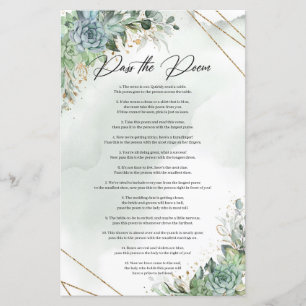 Boho succultus eucalyptus gold Pass Das Gedicht