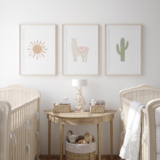Boho Sud-Ouest Llama Girl Nursery Décor (Créateur téléchargé)