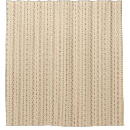 Boho Südwest-Geometrischer Streifen Warm Neutral Duschvorhang
