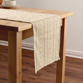 Boho Südwest-Geometrischer Streifen Warm Neutral Kurzer Tischläufer
