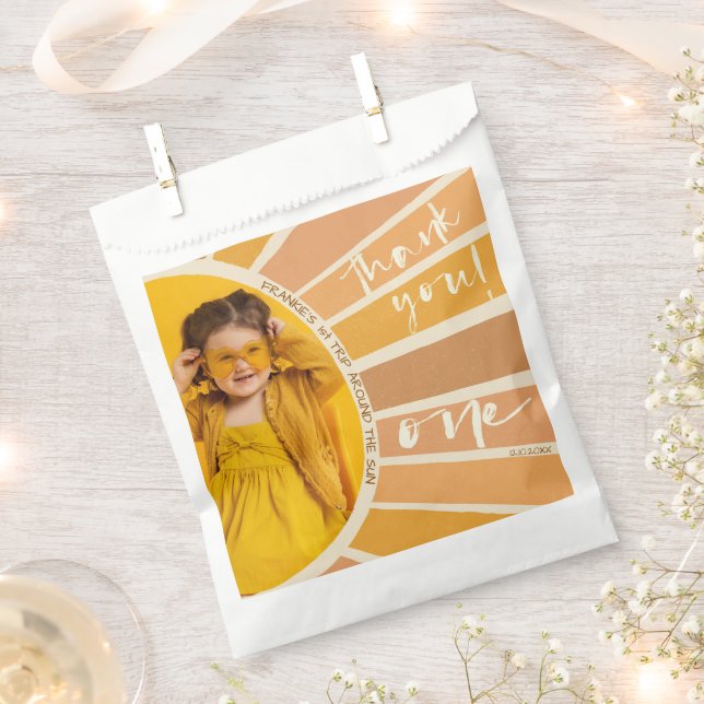 Boho Summer 1. Reise rund um das Sun Birthday Foto Geschenktütchen (Ausgeschnitten)