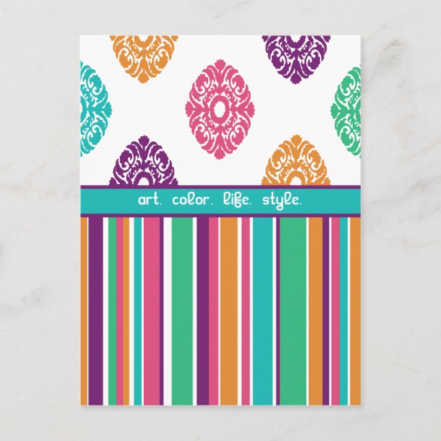 Boho Summer Custom Postkarte (Vorderseite)