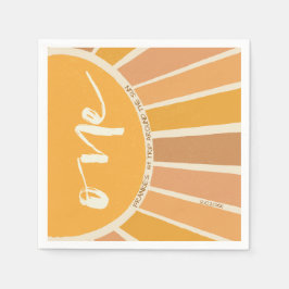 Boho Summer First Trip rund um Sun Birthday Serviette
