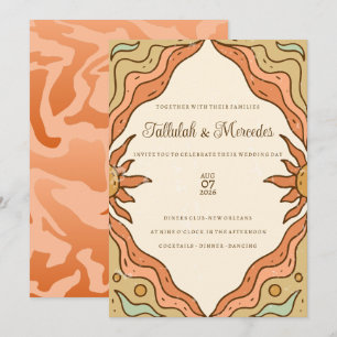 Boho Summer Sun Wedding Einladung
