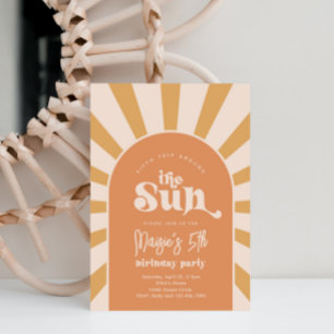 Boho Sun Anniversaire Invitation   Girl Sun Invita