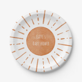 Boho Sun Baby Dusche Pappteller