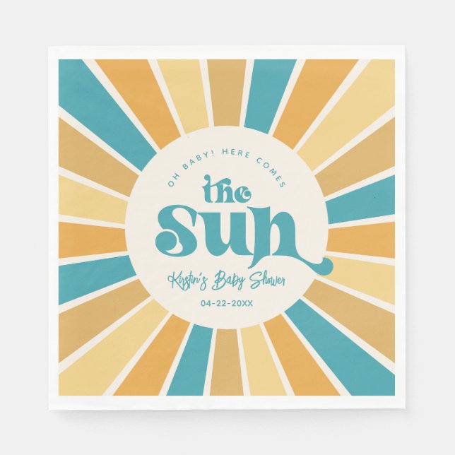 Boho Sun Baby Duschpapier Napkins Serviette (Vorderseite)