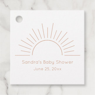 Boho Sun Baby Shower Geschenkanhänger