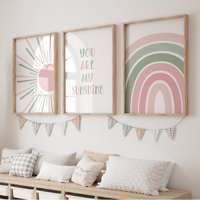 Boho Sun Citation Rainbow Kids Room (Créateur téléchargé)