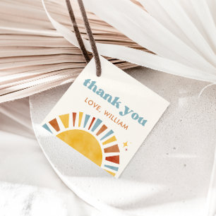 Boho Sun Favor Tags Geschenkanhänger