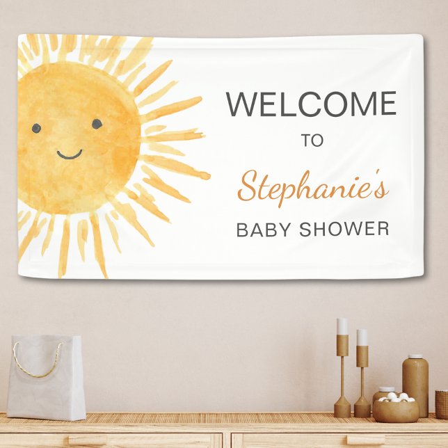 Boho Sun Gender-Neutral Baby Dusche Willkommen Banner (Von Creator hochgeladen)