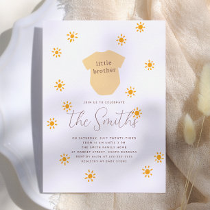 Boho Sun Little Brother Sunshine Baby Shower Einladung