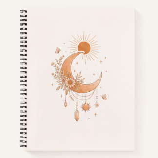 Boho Sun & Moon Deluxe Notebook Notizbuch