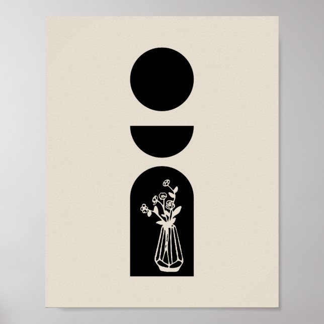 Boho Sun Moon Flower Pot boho bohemian Poster (Vorne)