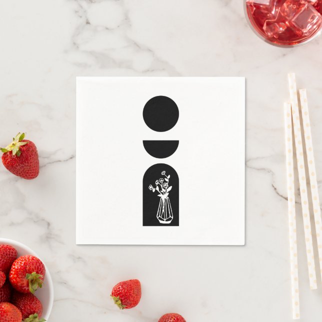 Boho Sun Moon Flower Pot boho bohemian Serviette (Beispiel)