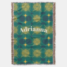 Boho Sun Moon Stars Baby Aquamarin gelb Personalis