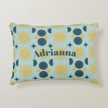 Boho Sun Moon Stars Baby Blue Yellow Personalisier