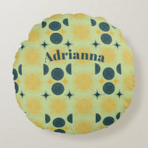 Boho Sun Moon Stars Minz Blue Yellow Personalisier