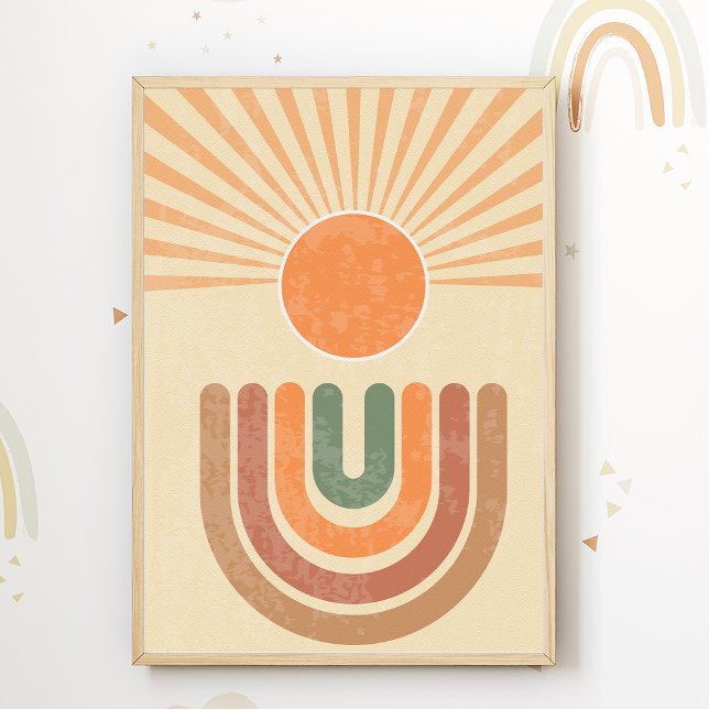 Boho Sun Nursery Print Kids Room Poster Decor (Créateur téléchargé)