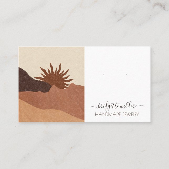 Boho Sun Terracotta Bijoux à oreille Cartes d'affi (Devant)