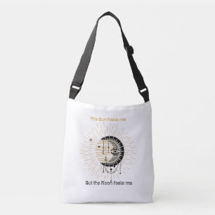 Boho Sun und Moon Tragetaschen Mit Langen Trägern