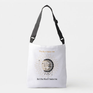 Boho Sun und Moon Tragetaschen Mit Langen Trägern