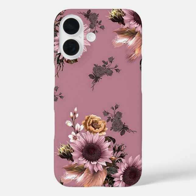 Boho Sunblumen iPhone 16 Hülle (Rückseite)