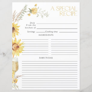 Boho Sunflower Brautparty Rezept