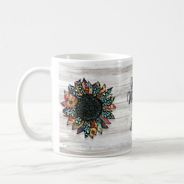 Boho Sunflower Cotattcore Classic Tasse (Links)