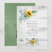 Boho Sunflower Eucalyptus QR Code UAWG Wedding