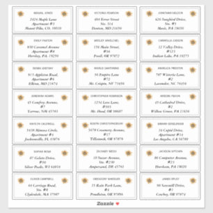 Boho Sunflower Mariage Étiquettes de adresse invit