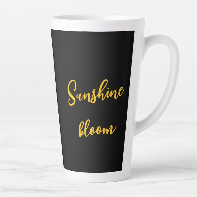 Boho Sunflower Tribal Pattern Mug – Warm Sunshine Milchtasse (Rechts)