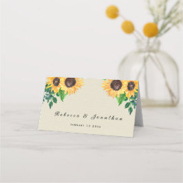 Boho Sunflowers Wedding Platzkarte