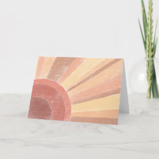 Boho Sunrise Blank Grußkarte Dankeskarte