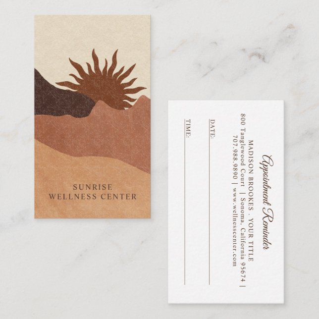 Boho Sunrise Wellness Center Wellness-Center Ernen Visitenkarte (Vorne/Hinten)