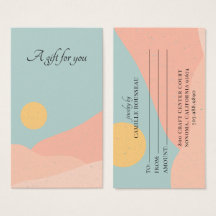 Boho Sunrise Wüste Abstrakte Geschenkkarte