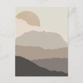 Boho Sunset Torrent Paper Art Post Card Postkarte